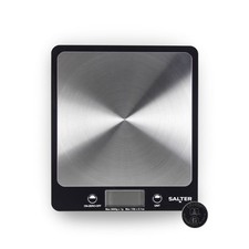Image of Salter Kitchen Scale Digital Stainless Steel Platform Cooking Scale Black Evo