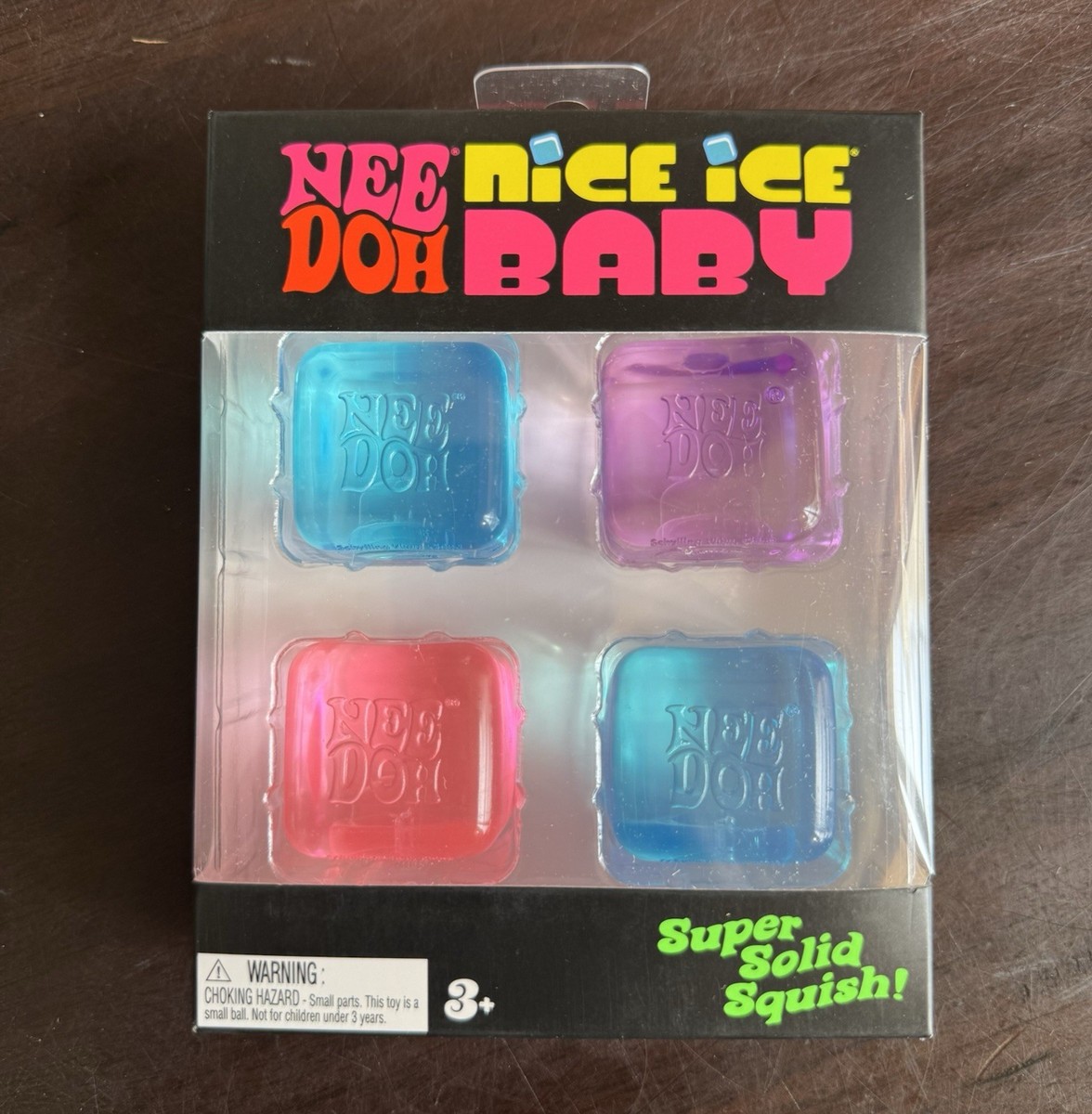 NeeDoh Nice Ice Baby 4 pack (Set of 4) Nee Doh Mini Nice Cube Pink