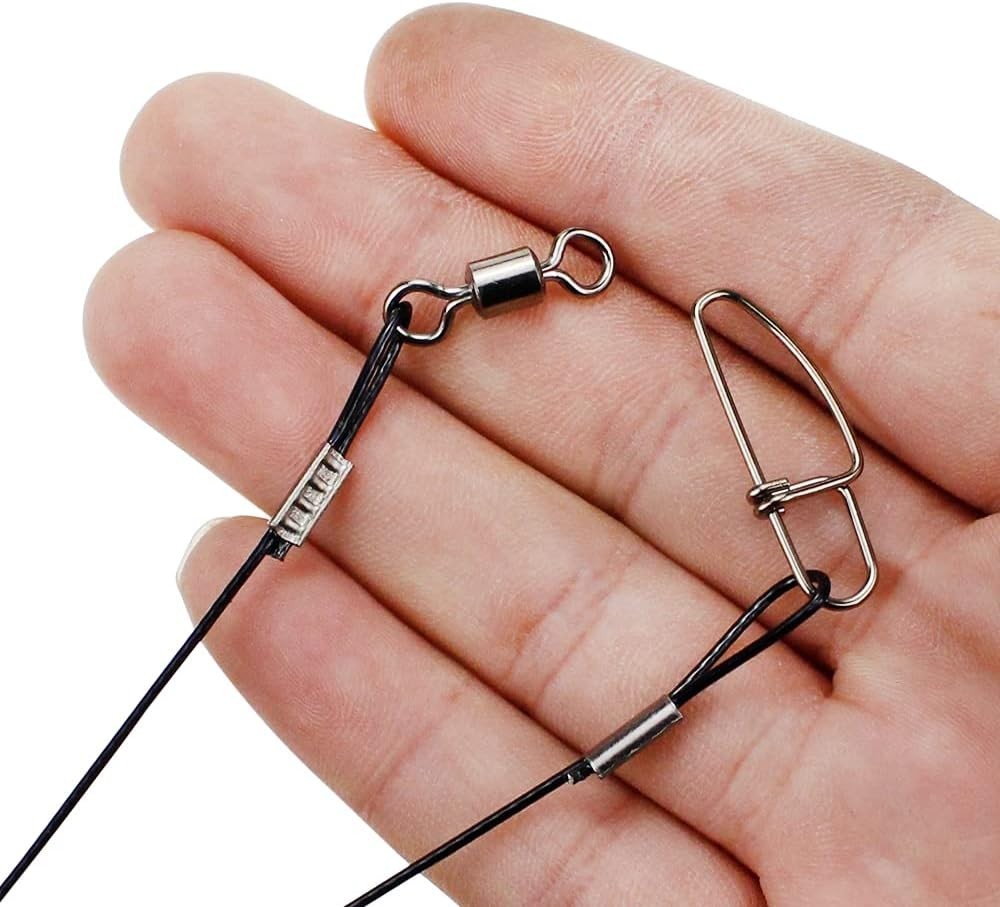 20Pcs 19Inch over 100Lb Fishing Wire Leaders Heavy Duty Fishing Stainless Steel