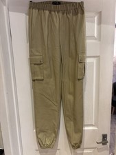 Pantaloni PLT ecopelle BEIGE effetto bagnato - taglia 8 - nuovi senza etichette