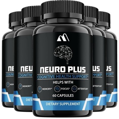 (5 Pack) Neuro Plus Brain Supplement - NeuroPlus for Memory, Focus, Attention