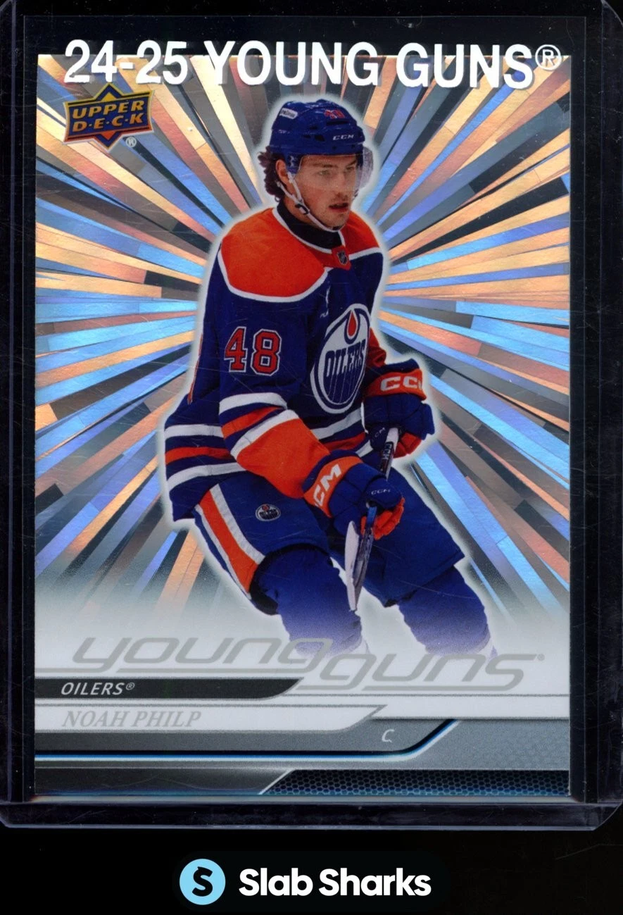 2024 UPPER DECK SERIES 2 NOAH PHILP #495 YOUNG GUNS ROOKIE SILVER OUTBURST