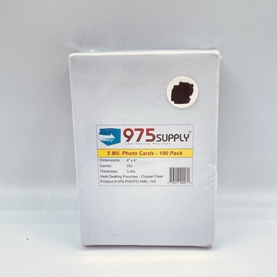 Premium 975 Supply 5 MiL Photo Cards - 4'' x 6'', 100/Pack New!