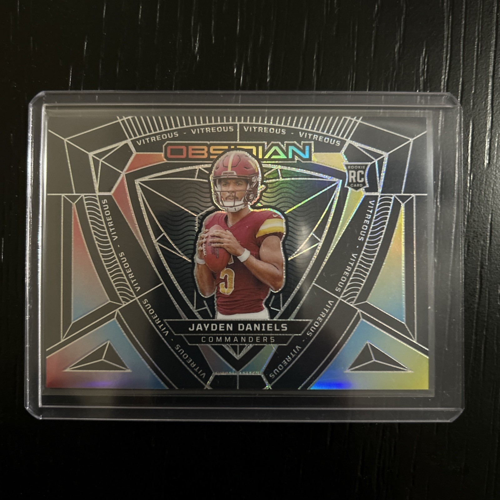 2024 Panini Obsidian Jayden Daniels Vitreous RC Rookie #2 Commanders