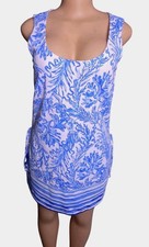 Lilly Pulitzer Sammi Romper Women 6 Resort White Aqua Lounge Engineered Coastal