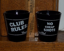 Zestaw 6 czarnych kanadyjskich kieliszków klubowych nieużywane ZASADY KLUBU: Bez TANICH strzałów