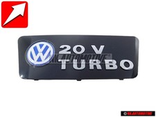 Original Vw 20v Turbo Engine Cover Badge Emblem Black Chrome - 7m3103932 Original Vw 20v Turbo Engine Cover Badge Emblem Black Chrome - 7m3103932