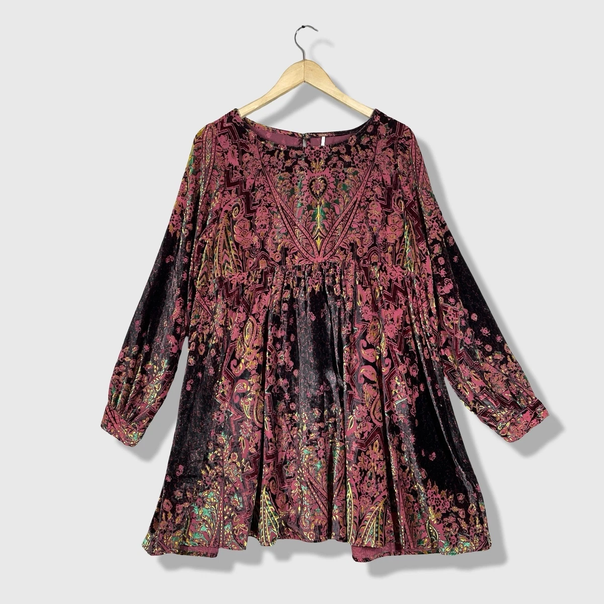 chinese dress ladies Put Yourself First Dark Red Velvet Tunic – Shop the Mint main image 1