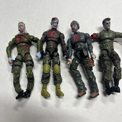 4 Piece Lot Of Professional Modified Soldier Zombies GI Joe 3.75” 1/18 Scale