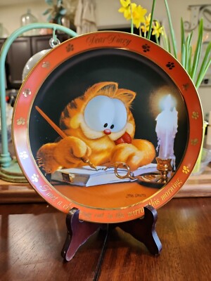 Garfield Dear Diary Series The Charming Cat Jim Davis Collector Plate Danbury 