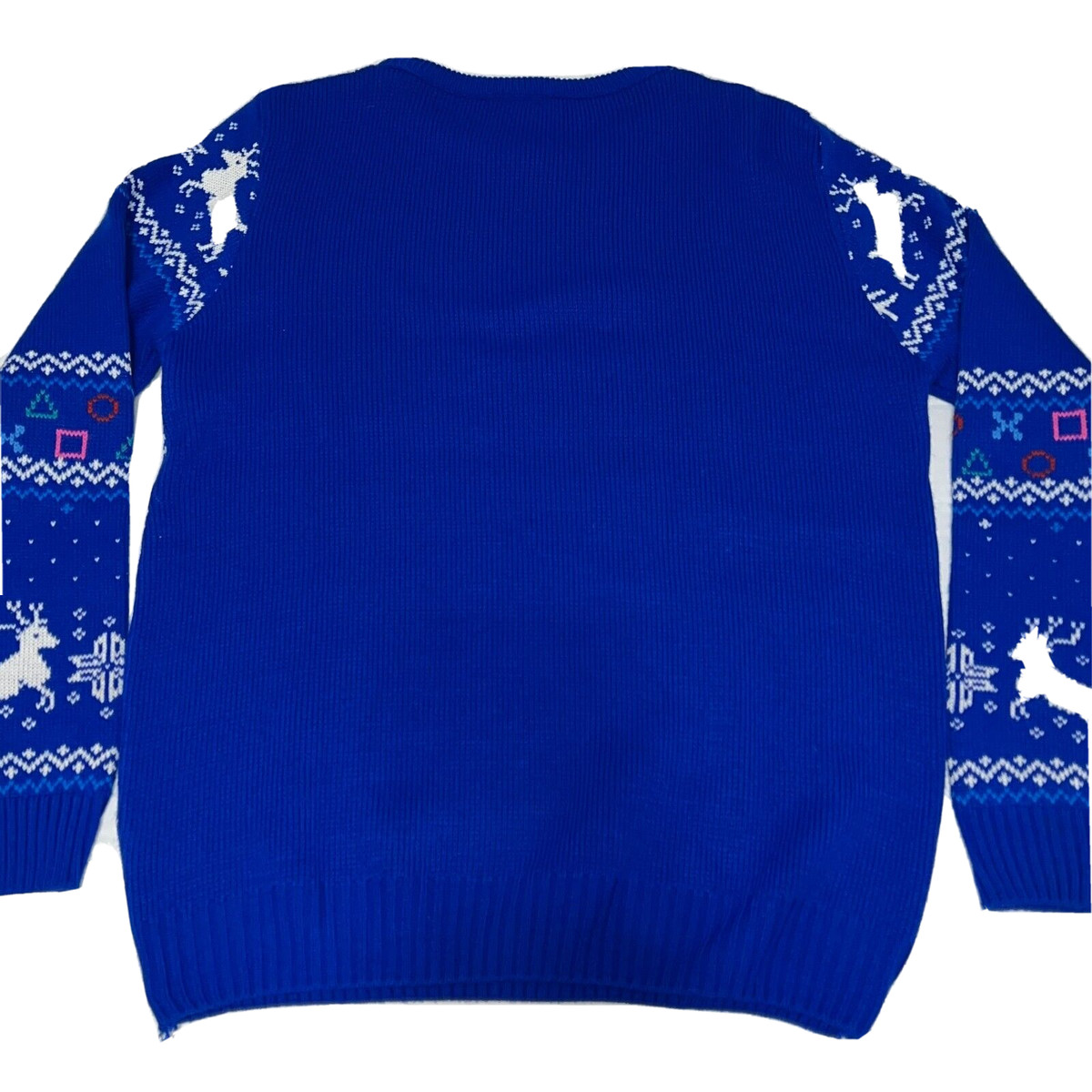 NUMSKULL Playstation Ugly Christmas Sweater Men's Size Medium Blue Pullover View 3