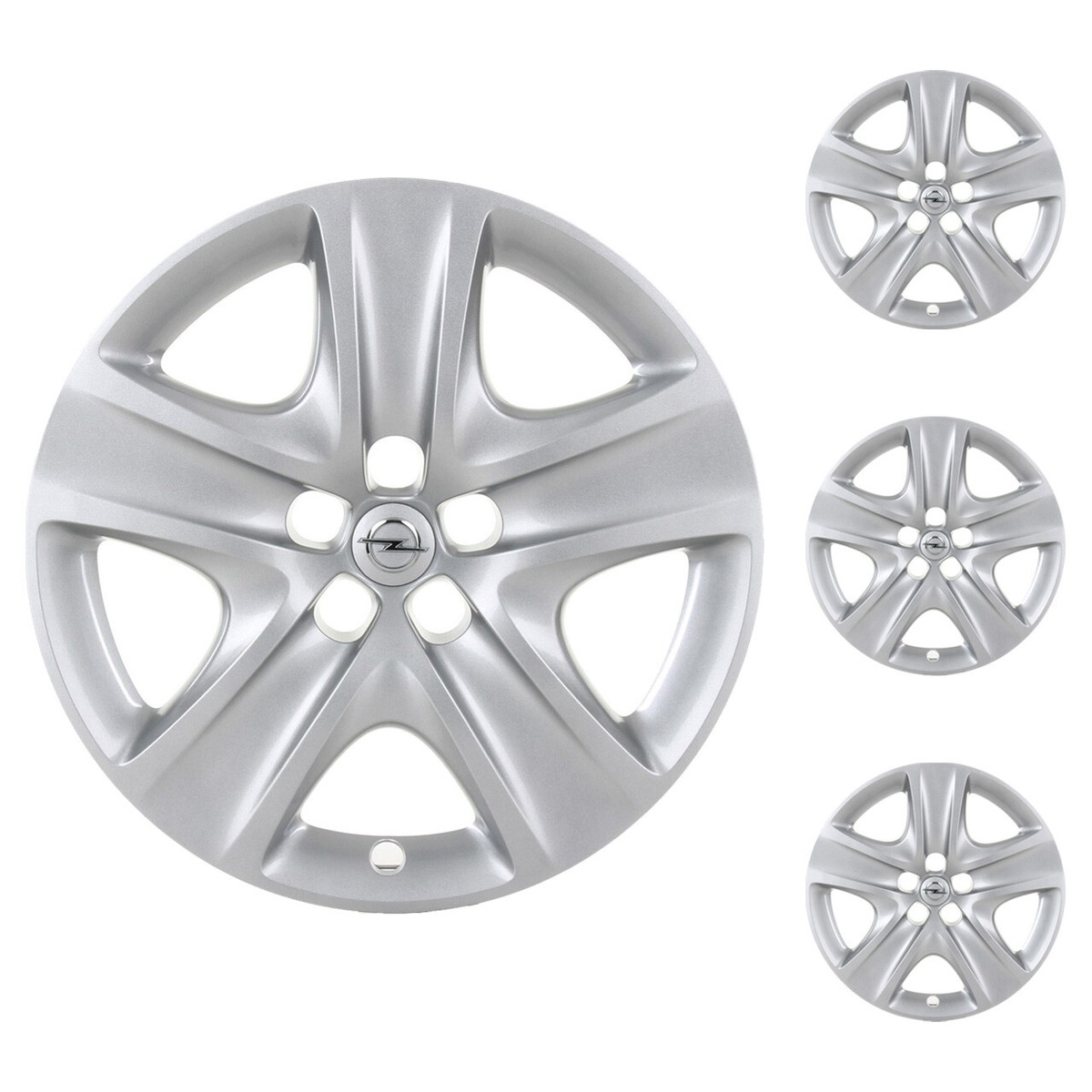 4x ORIGINAL GM Opel Radkappe SILBER 17 Zoll ASTRA J RPO J67 