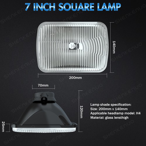 For ford F650 F750 F250/350/450 Super Duty 7inch LED Clear Glass Lens Headlight - Picture 4 of 19