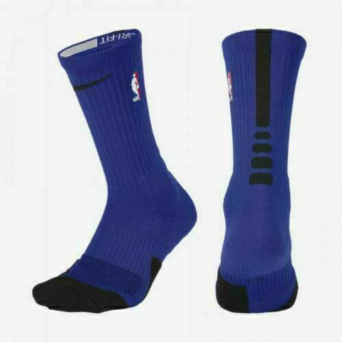 NIKE NBA ELITE Crew Dri-Fit Cushioned BASKETBALL Blue SOCKS SX7587