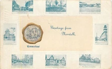 Greetings From Norwalk, Multiview, 8 Vignettes, Norwalk, Connecticut CT 1908