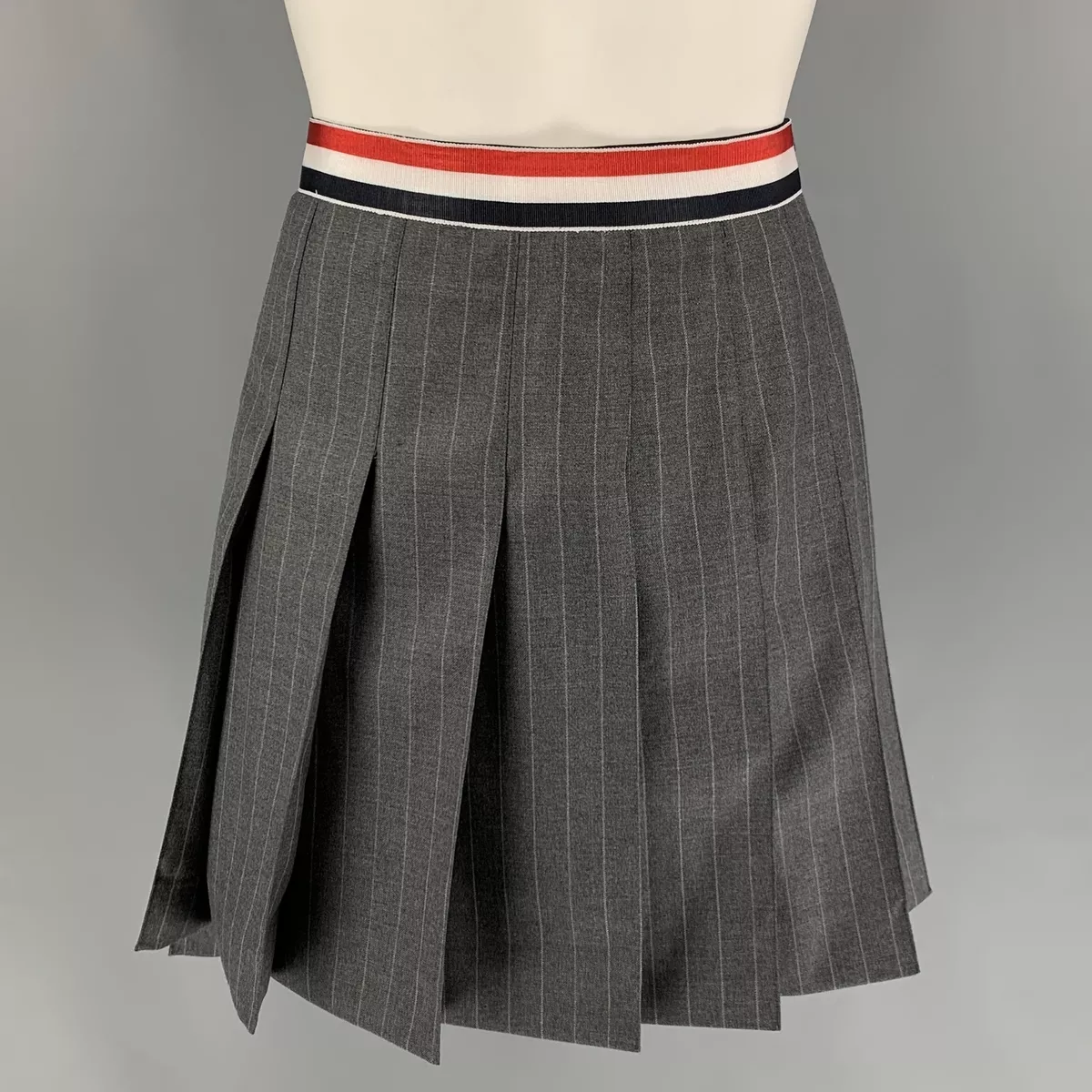 Flannel pleated skirt cheap