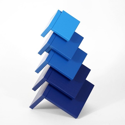 Naef Cella blue wooden toy cube game building montessori Peer Clahsen Swiss NEW - Picture 6 of 9