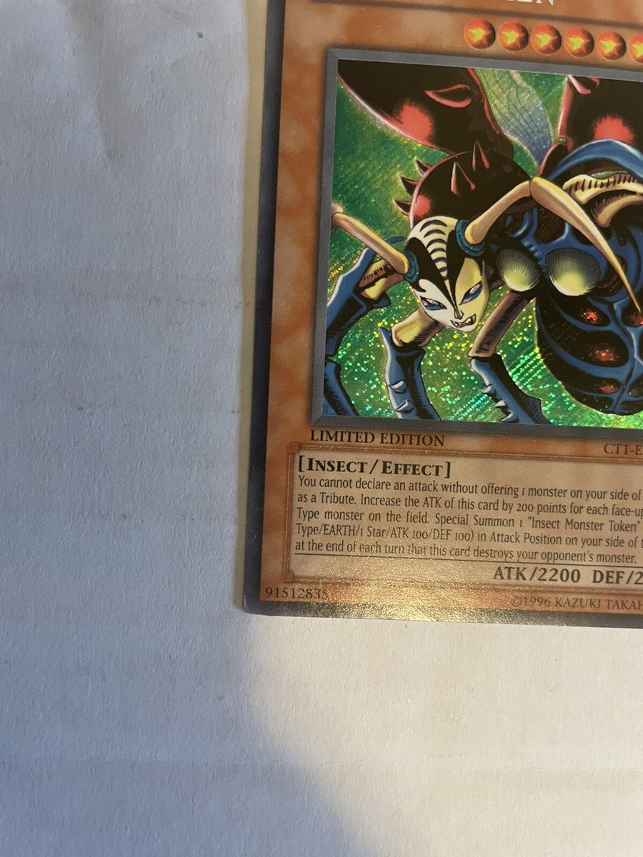 Limited Edition] Insect Queen CT1-EN005 Secret Rare Holo YuGiOh *2 BONUS  CARDS* | eBay