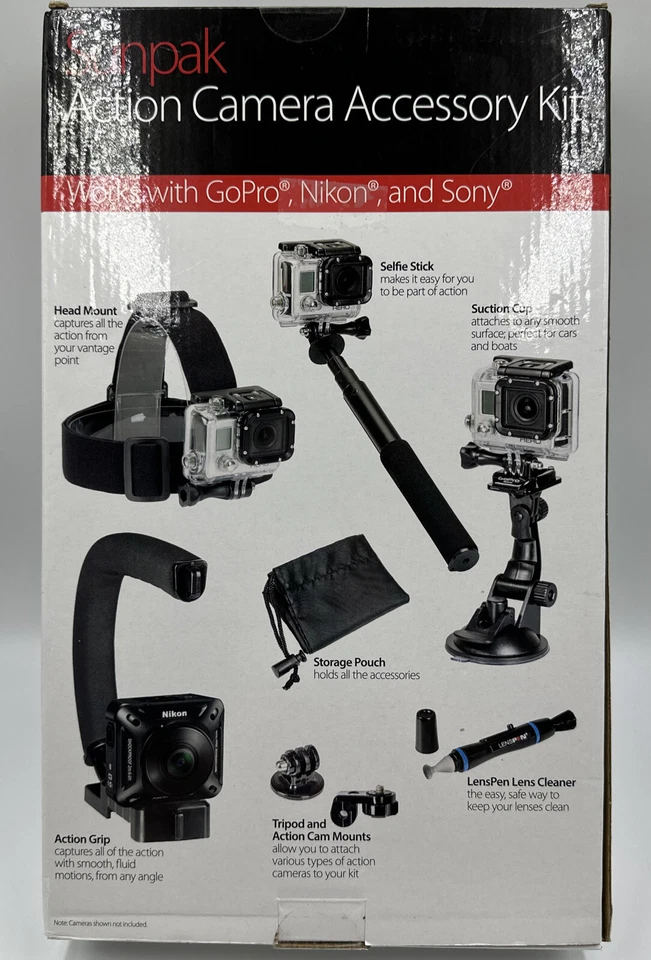 Sunpak Action Camera Accessory Kit GoPro Nikon Sony Accessories Mount - Image 2 of 4