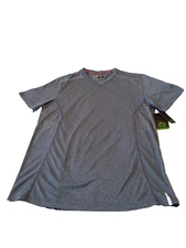 Men's RBX Active Reflective Performance Blue/Gray Tee Shirt Size Medium New