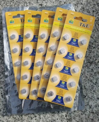 50) pcs AG3 Equivalent 292A, CX41, LR41W Alkaline Button Cell Battery 