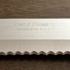 Vintage Town & Country Serrated Carving Knife Stainless 8" Blade Wood Handle — photo 4