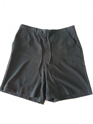 Ladies Shorts Matalan Size 12 Drawstring Black 12085 UK