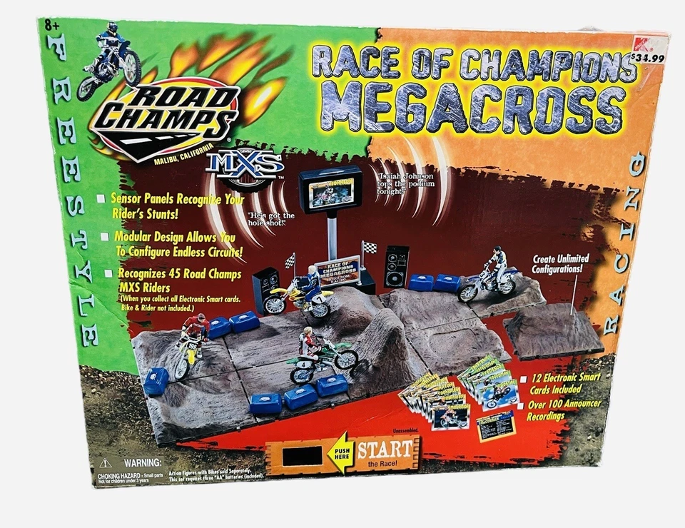 Road Champs Race of Champions MEGACROSS Motorcycle *BOX & INSTRUCTIONS ONLY* - Image 3 of 4