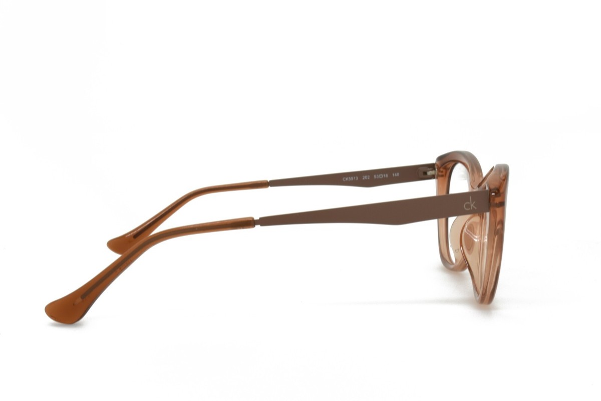 Calvin Klein Ck 5913 202 Brown Authentic Eyeglasses 53-18 CALVIN KLEIN 5913 202 53-18-140 PEACH New Eyeglasses Frames  main image 2