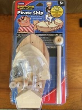 Lowe's Build & Grow Pirate Ship Wooden Construction Building Toy NIP