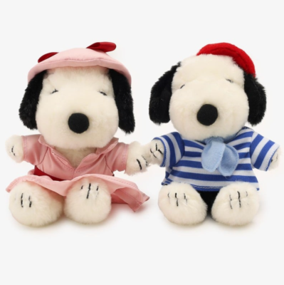 Peanuts Snoopy Plush Set of 6 Box Afternoon Tea Paris H145-166mm