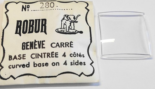 Verre De Montre Carré TENA & BUTTY - 22.5 Mm - Cintré 4 Côtés - France