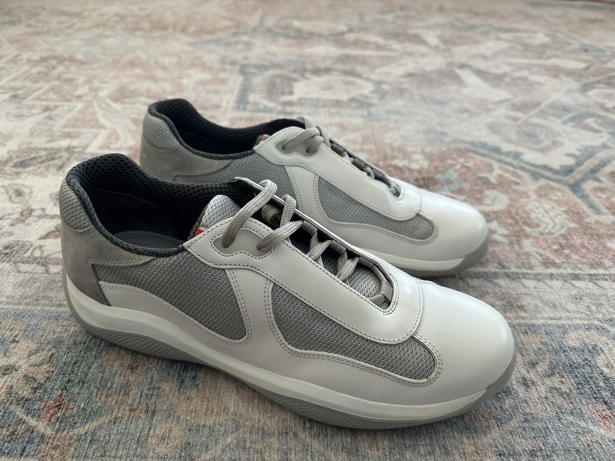 Prada Americas Cup Sneakers Original White Size US 8.5, UK 7.5 | eBay