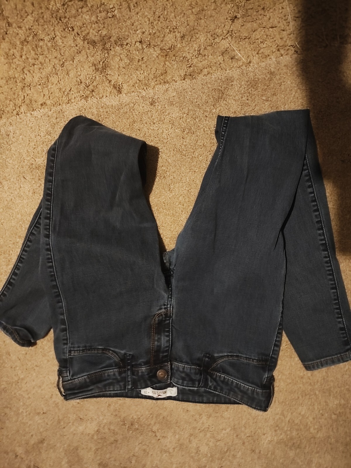 Hollister Skinny Jeans, Dark Denim Straight Leg, 28 W 31 L, Womens-image