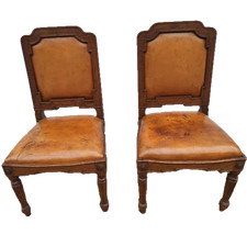 Coppia di antiche sedie poltroncine  in noce epoca XVIII secolo