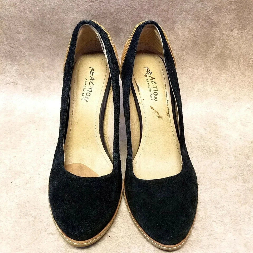 Zapatos de tacón Kenneth Cole Reaction para mujer talla 7,5 negros sin cordones de 4" Foto 2 de 4
