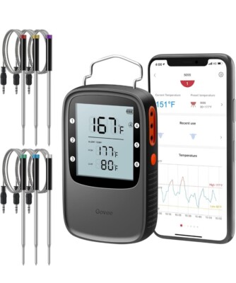 Govee Bluetooth Meat Thermometer Wireless Meat Thermometer for Smoker Oven Di...