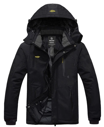 Wantdo Men's Waterproof Winter Jacket Warm Winter Coat Jacket Ski Jacket Hooded - product listing photo