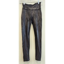 Spanx Black Faux Leather Leggings Size Small