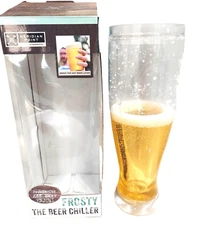 New BEER CHILLER PILSNER PINT GLASS 16oz , w/BOX