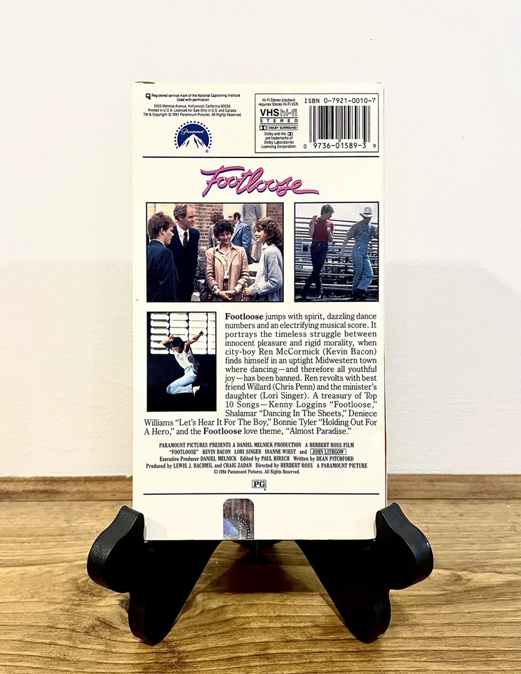 Footloose (VHS, 1984) Kevin Bacon Lori Singer Dianne Wiest 80s Classic