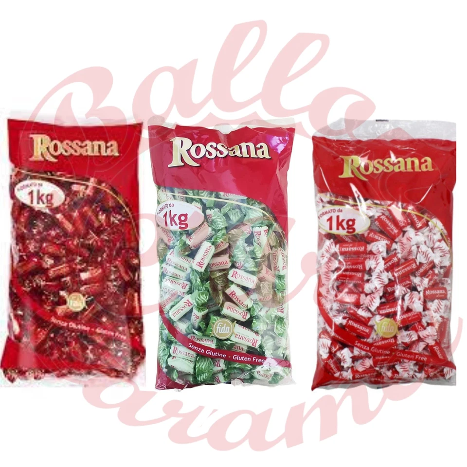 Caramelle Rossana Perugina al Pistacchio, Classiche e Cocco 1 Kg Fida