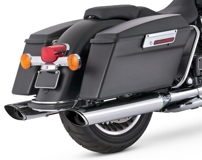 Vance & Hines - 16765 - Twin Slash Oval Monster Slip-Ons, Chrome