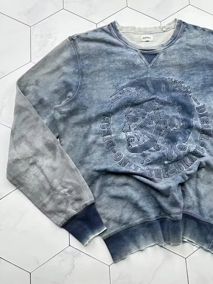 Sudadera Diesel Vintage Desteñida Para Hombre Talla M Foto 2 de 4