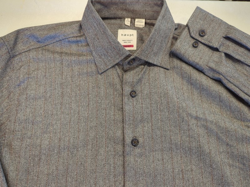 HAUPT men's LS L shirt 100% cotton modern fit 16.5-41/42