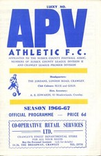 APV Athletic v Hastings Rangers 18/03/67 Sussex County Division 2