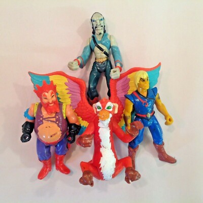 Vintage 1990's 4 Pc Lot Pirates of Dark Water Ren Zoolie Mantus Niddler Figures