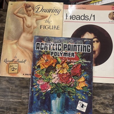 A Fun Book on Acrylic Painting Polymer Walter Foster + HOW TO DRAW AND PAINT HEA