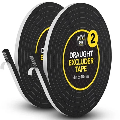 2x4M Foam Weather Strip Draught Excluder Tape Insulation Sticky Seal Door Window - Image 1 of 4