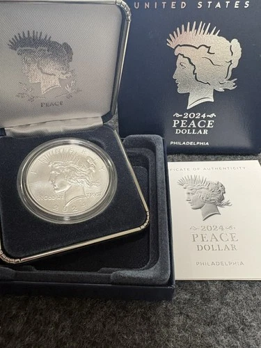 2024-P  Peace Silver Dollar - UNC - US Mint - OGP and COA